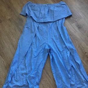 Off Shoulder Jumper with Open Slits in Legs